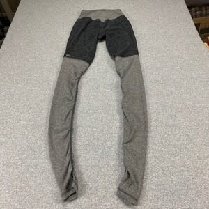 Alo Yoga Goddess Ribbed Leggings Gray Colorblock High Waist Womens Size Small*